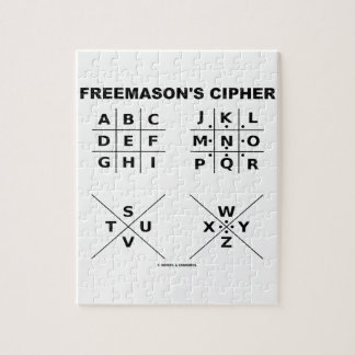 Freemason's Cipher (Cryptography) Jigsaw Puzzle