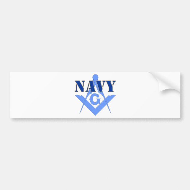 Freemasons in the Navy Bumper Sticker (Front)