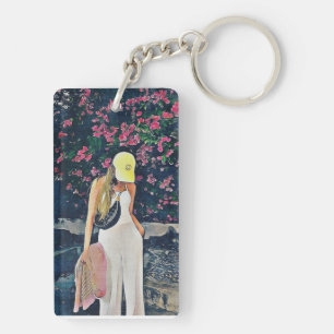 Freen Sarocha wearing hat Key Ring