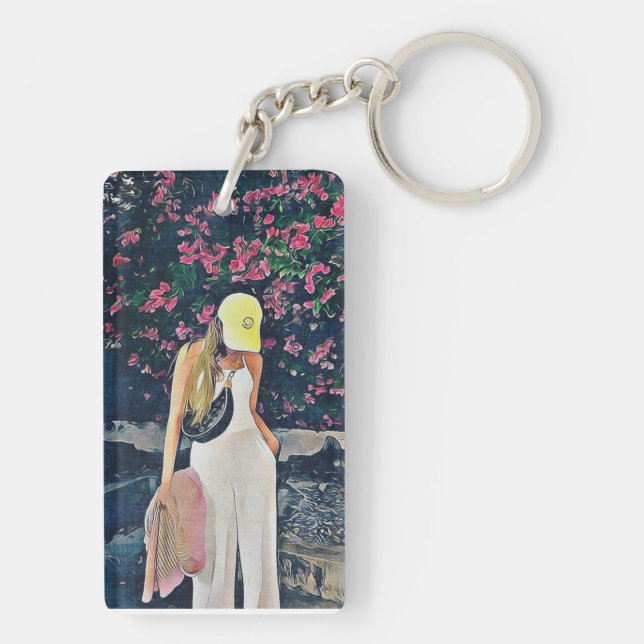 Freen Sarocha wearing hat Key Ring (Back)