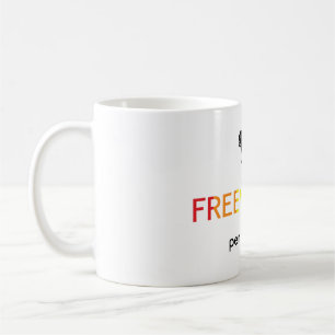 freenbecky logo rainbow colours coffee mug