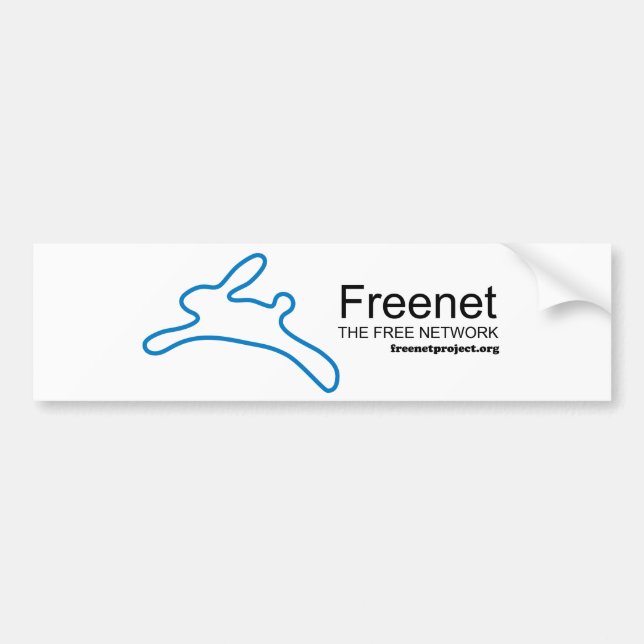 Freenet Bunny and Name Bumper Sticker (Front)