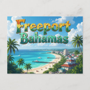 Freeport bahamas dreaming postcard