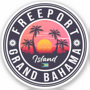 Freeport Bahamas Retro Sunset Souvenirs 60s