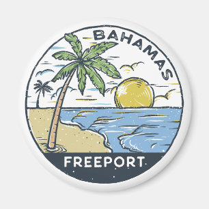Freeport Bahamas Vintage Magnet