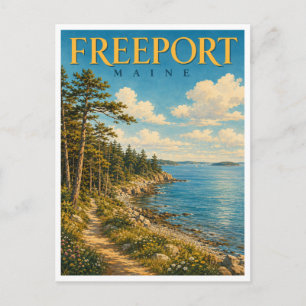 Freeport Maine Wolfe’s Neck GeoSaga Postcard