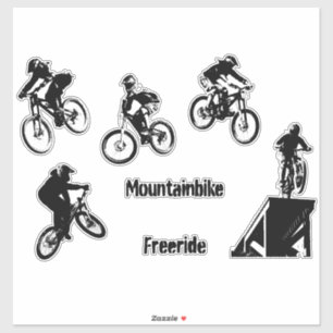 Freeride Mountain Bike Silhouette of mountain bike