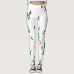 Freeride Snowboard Snowboarder Snowboarding White  Leggings<br><div class="desc">Cool whimsical illustration art of colourful snowboarders,  snowboarding downhill in mountains among pine,  spruce,  fir trees on fresh snow powder. Snowboard and xmas outdoor sport in a winter forest.</div>