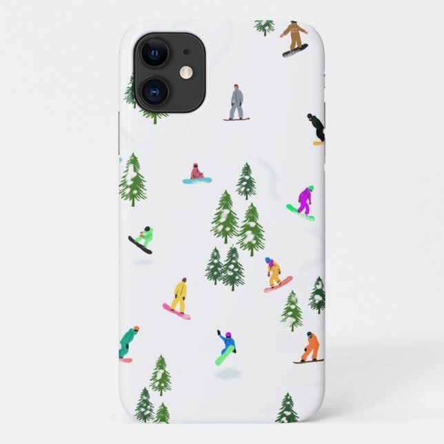 Freeride Snowboarder Snowboarding Illustration   Case-Mate iPhone Case (Back)