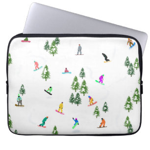 Freeride Snowboarder Snowboarding Illustration Laptop Sleeve
