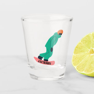 Freeride Snowboarder Snowboarding Shot Glass