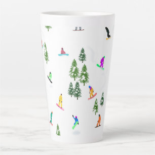 Freeride Snowboarders Snowboarding Design  Latte Mug