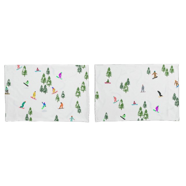 Freeride Snowboarders Snowboarding Design   Pillowcase (Front-Set)