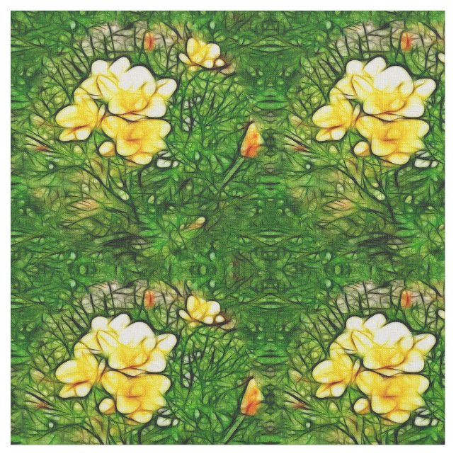 Freesia Burst Fabric (Close Up)