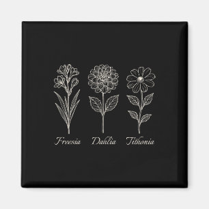 Freesia Dahlia Tithonia Floral Flowers Nature Resi Magnet