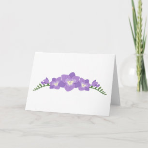 Freesia Flowers Card