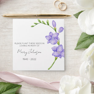 Freesia Memorial Funeral Seed Envelope