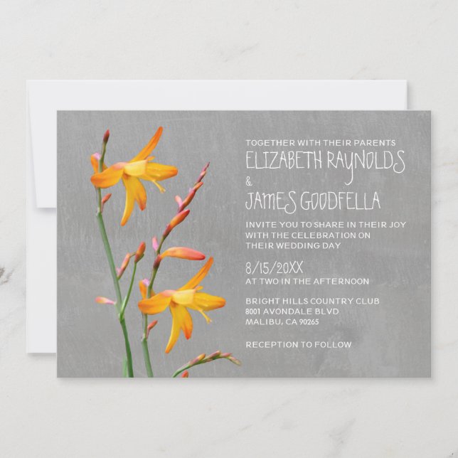 Freesia Wedding Invitations (Front)