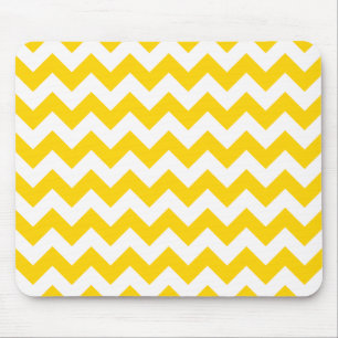 Freesia Yellow Chevron Zigzag Mouse Mat