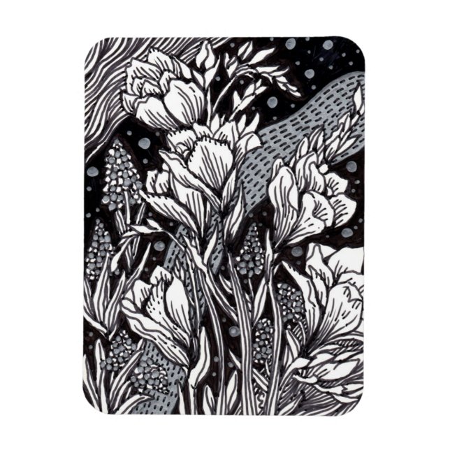 Freesias Magnet (Vertical)