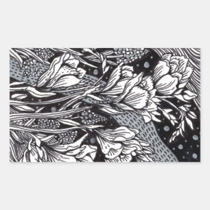Freesias Rectangular Sticker