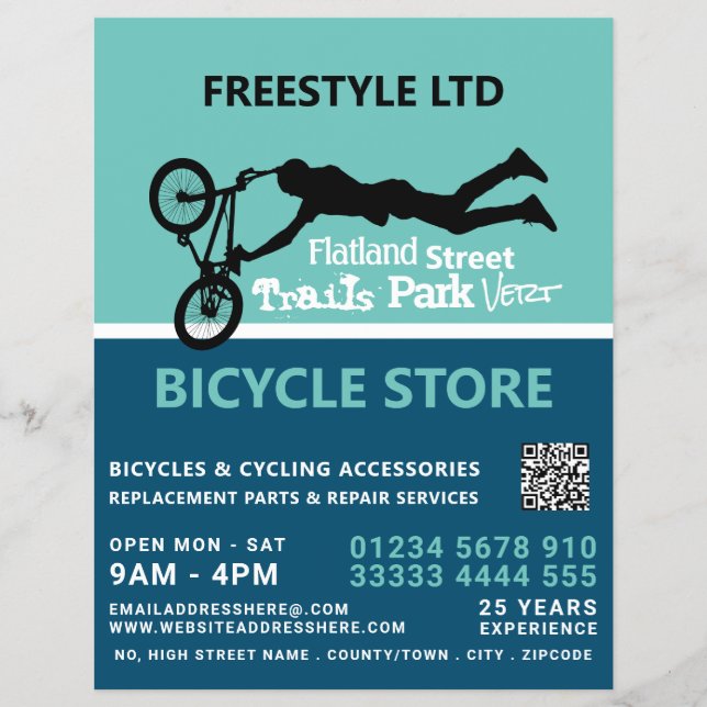 Freestyle Bike Motocross, Cycling Store Advert Flyer (Front)
