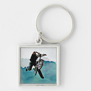 Freestyle BMX Bicycle Stunt Key Ring
