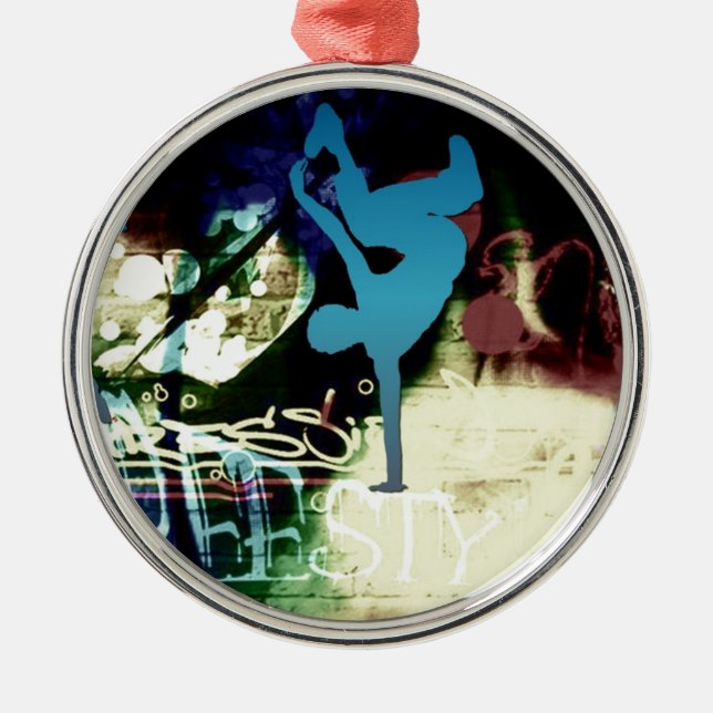 Freestyle Break Dance Graffiti Metal Tree Decoration (Front)
