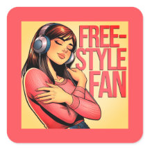 Freestyle Fan with Young Woman Wearing Headphones