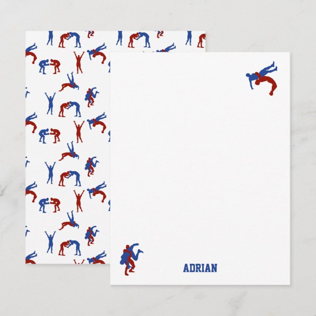 Freestyle Greco Roman Wrestling Custom Name Card (Front/Back)