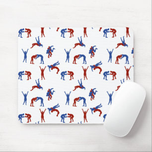 Freestyle Greco Roman Wrestling Pattern Mouse Mat