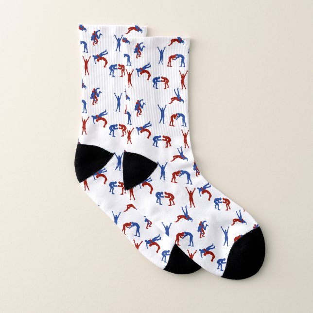 Freestyle Greco Roman Wrestling Pattern Socks (Pair)