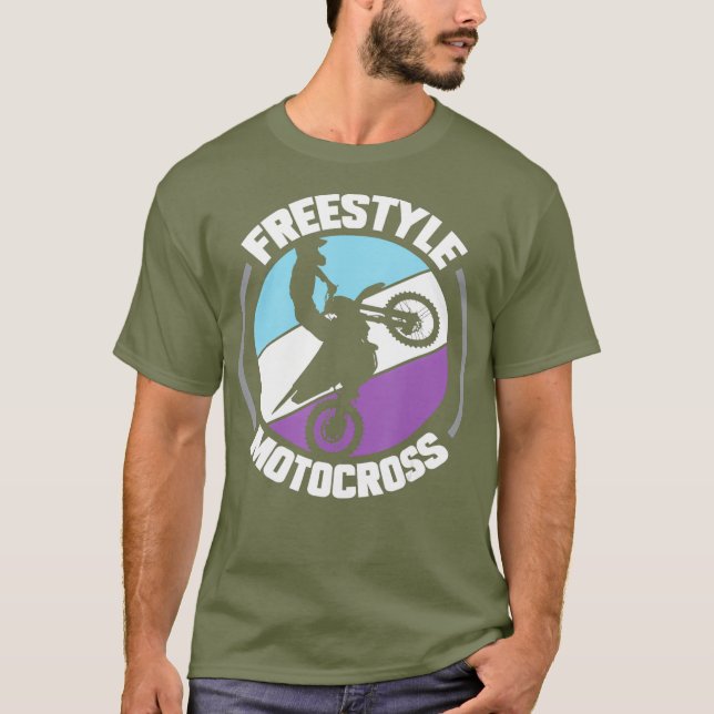 Freestyle Motocross Racing Dirt Bike T-Shirt (Front)