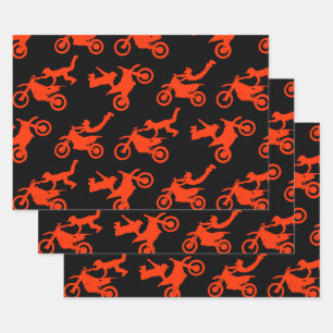 Freestyle Motocross Seat-Grab Motorcycle Lovers Wrapping Paper Sheet