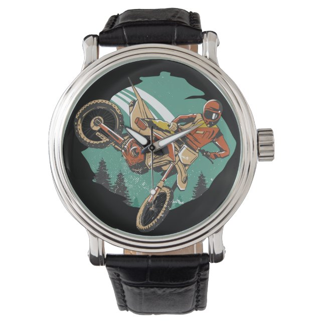 Freestyle Motorcycle Stunts FMX Watch (Front)