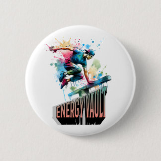 Freestyle Parkour Jump-Vault Burst Boy 6 Cm Round Badge