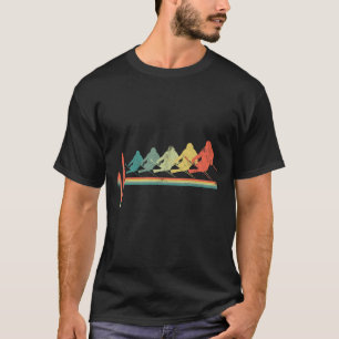 Freestyle Ski Skiing Skier Heartbeat Retro Funny G T-Shirt