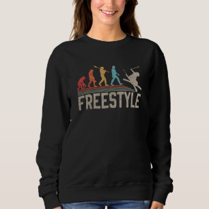 Freestyle Skier Evolution Of Man Apres Ski Sweatshirt