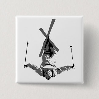Freestyle Skiing 15 Cm Square Badge