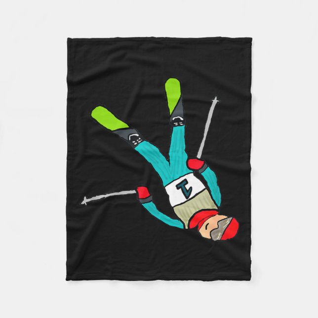 Freestyle skiing  fleece blanket (Front)