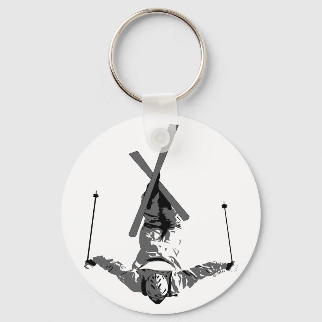 Freestyle Skiing Key Ring (Front)