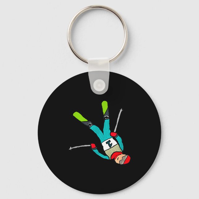 Freestyle skiing  key ring (Front)