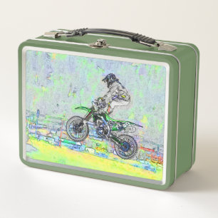 Freestyle Stuntman-Motocross Rider Metal Lunch Box