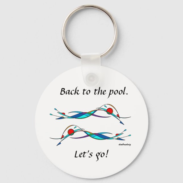 Freestyle Swimmers Keychain (Front)