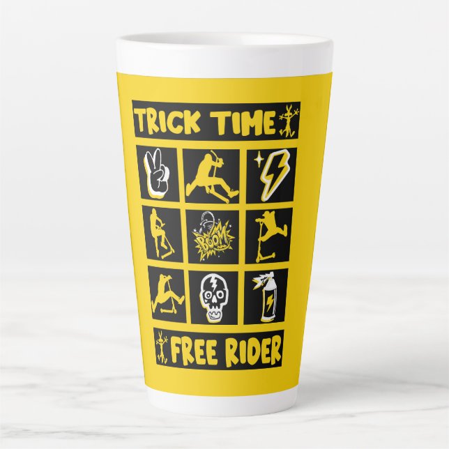 Freestyle Trick Scooter Latte Mug (Front)