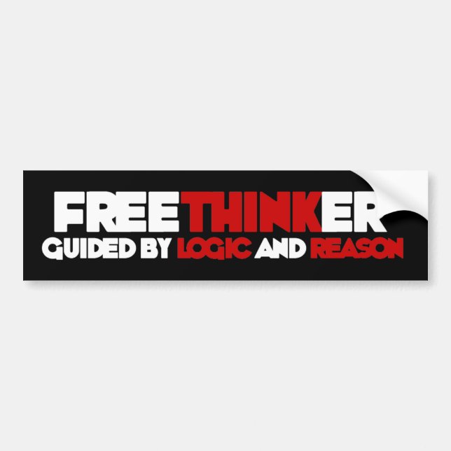 Freethinker Bumper Sticker (Front)