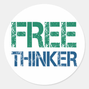 freethinker classic round sticker
