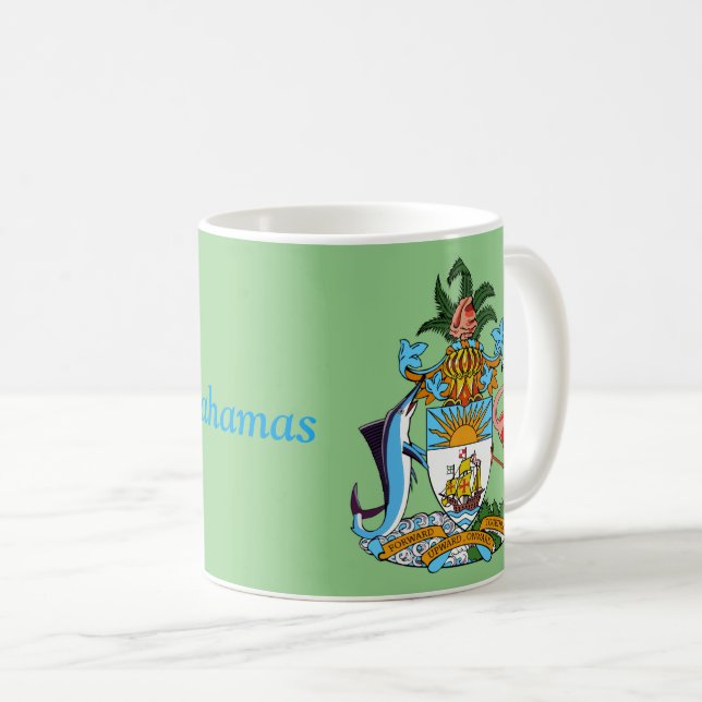 Freetown, Bahamas with Coat of Arms (Eleuthera) Coffee Mug (Front Right)