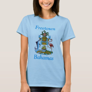 Freetown, Bahamas with Coat of Arms (Eleuthera) T-Shirt