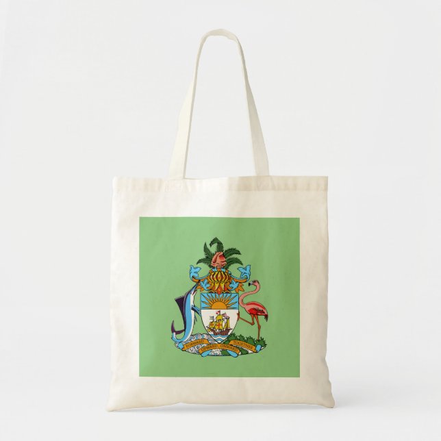 Freetown, Bahamas with Coat of Arms (Eleuthera) Tote Bag (Front)